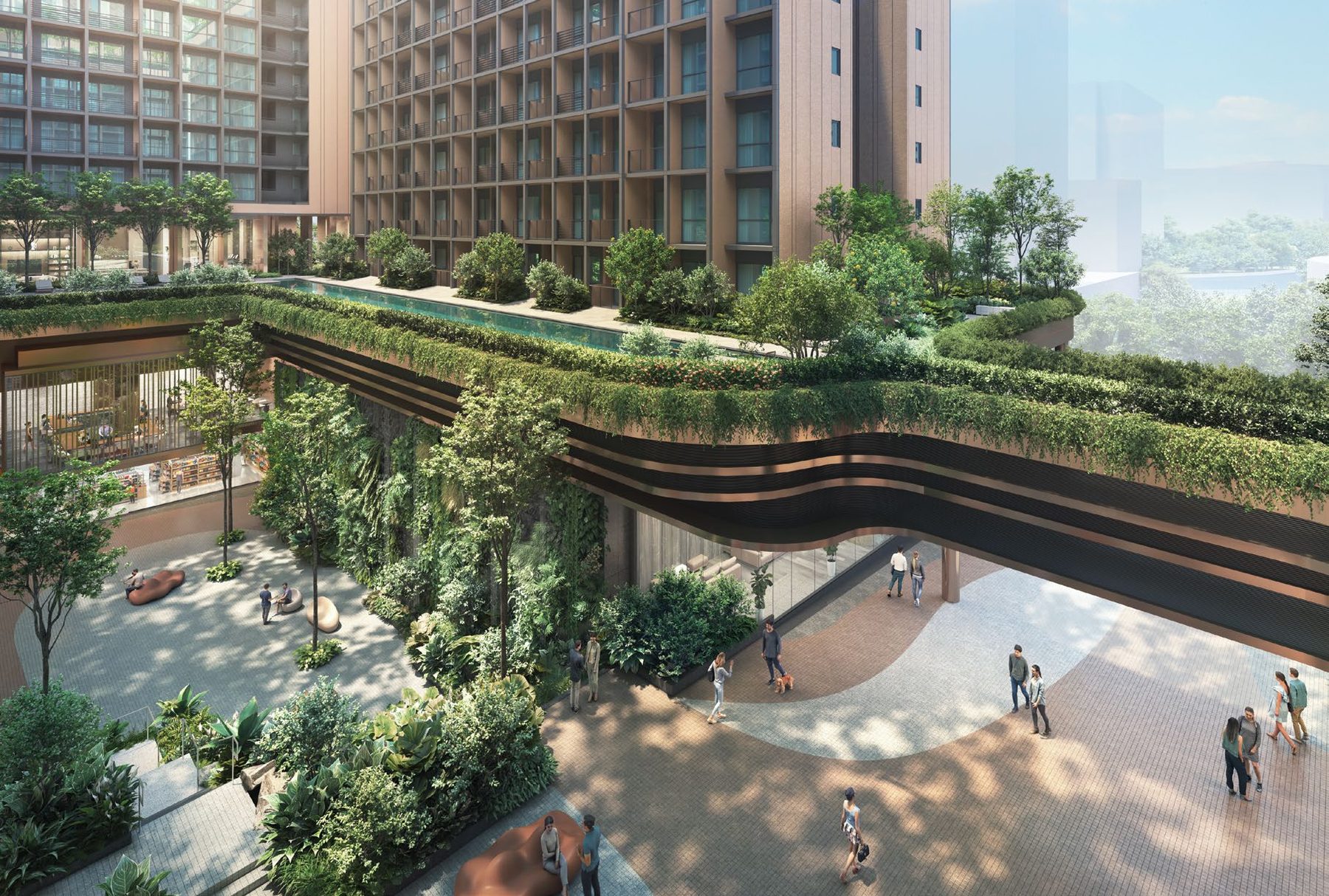 Elevated garden and pool deck (artist’s impression)