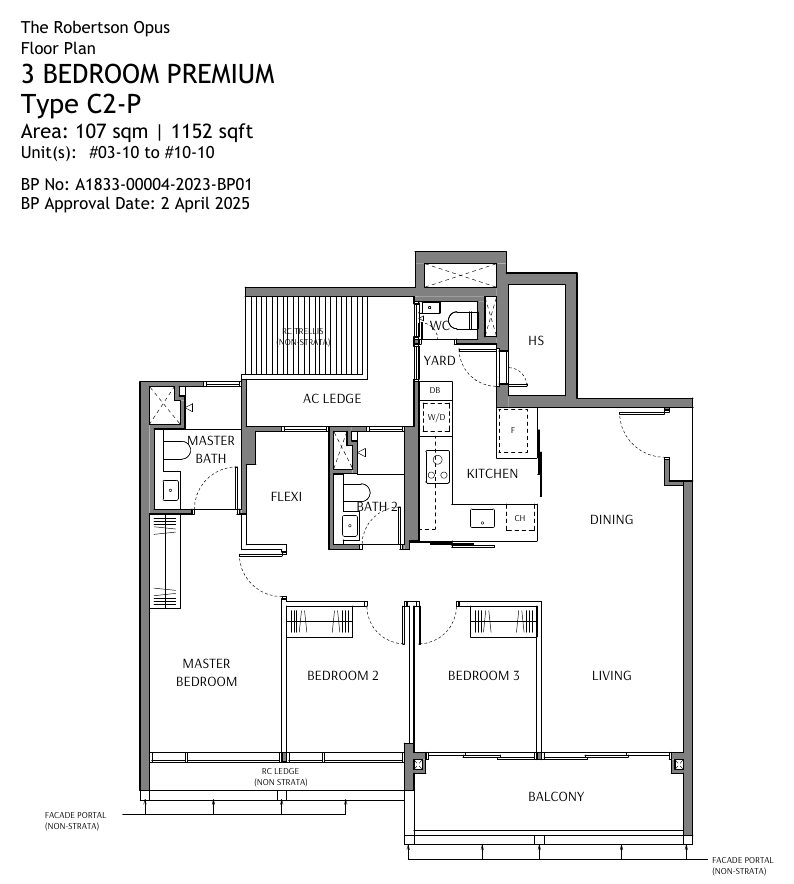 Type C2-P · 3-Bedroom Premium